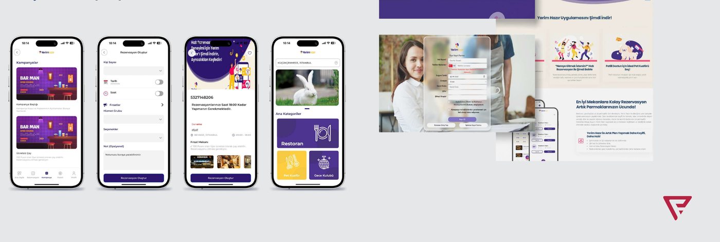 Yerim Hazır Mobil + Web ekran görüntüsü