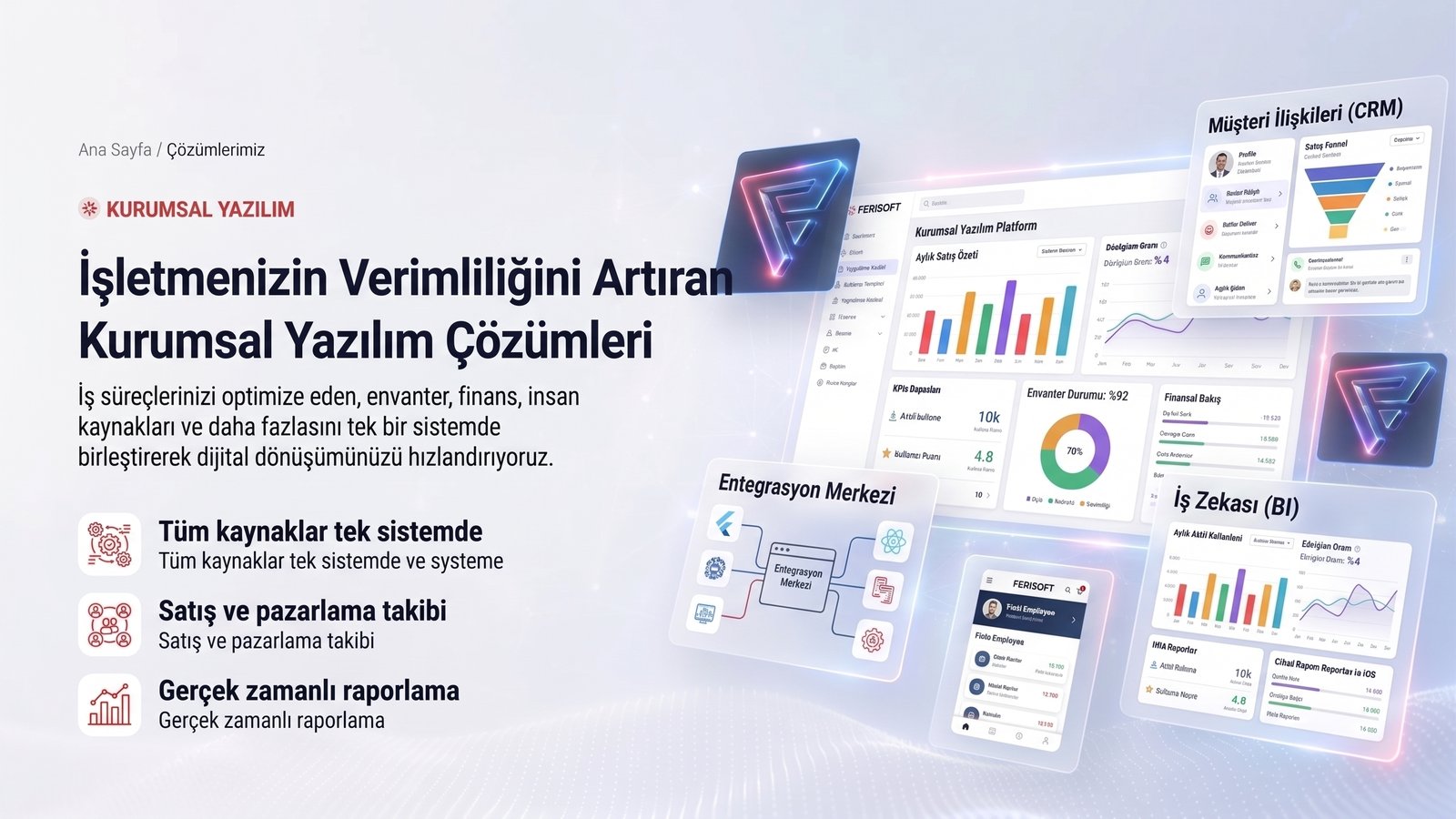 Kurumsal Yazılım Çözümleri — Ferisoft ürün görseli
