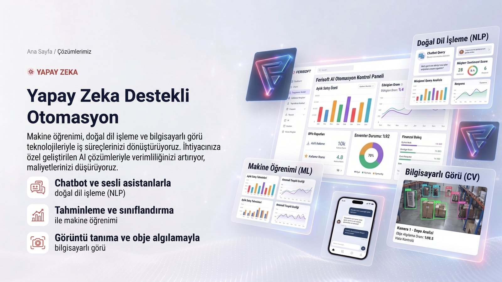 Yapay Zeka Destekli Otomasyon — Ferisoft ürün görseli